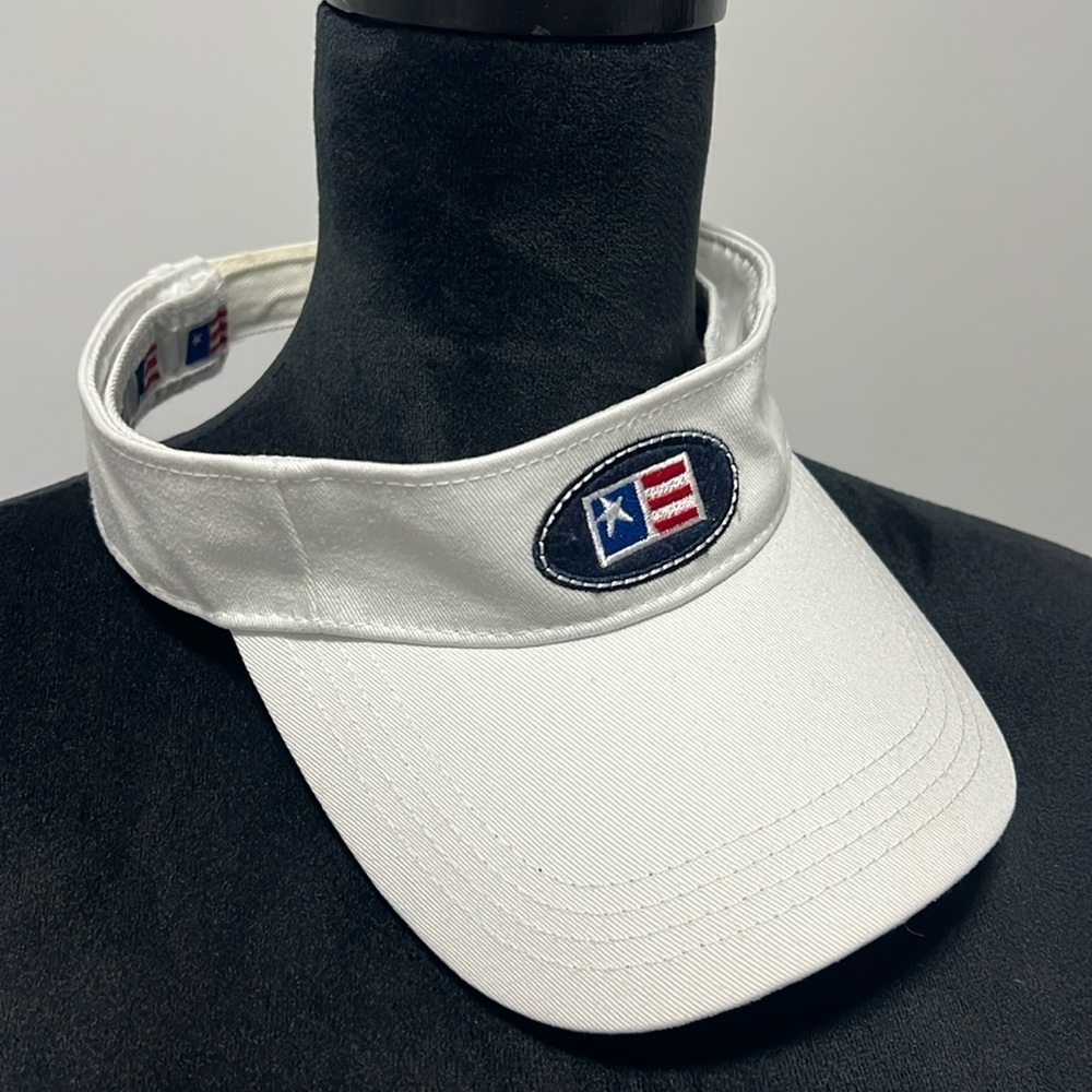 U.S.Kids Golf Youth Adjustable Velcro U.S Kids Golf Logo White Visor Size XS/S.
